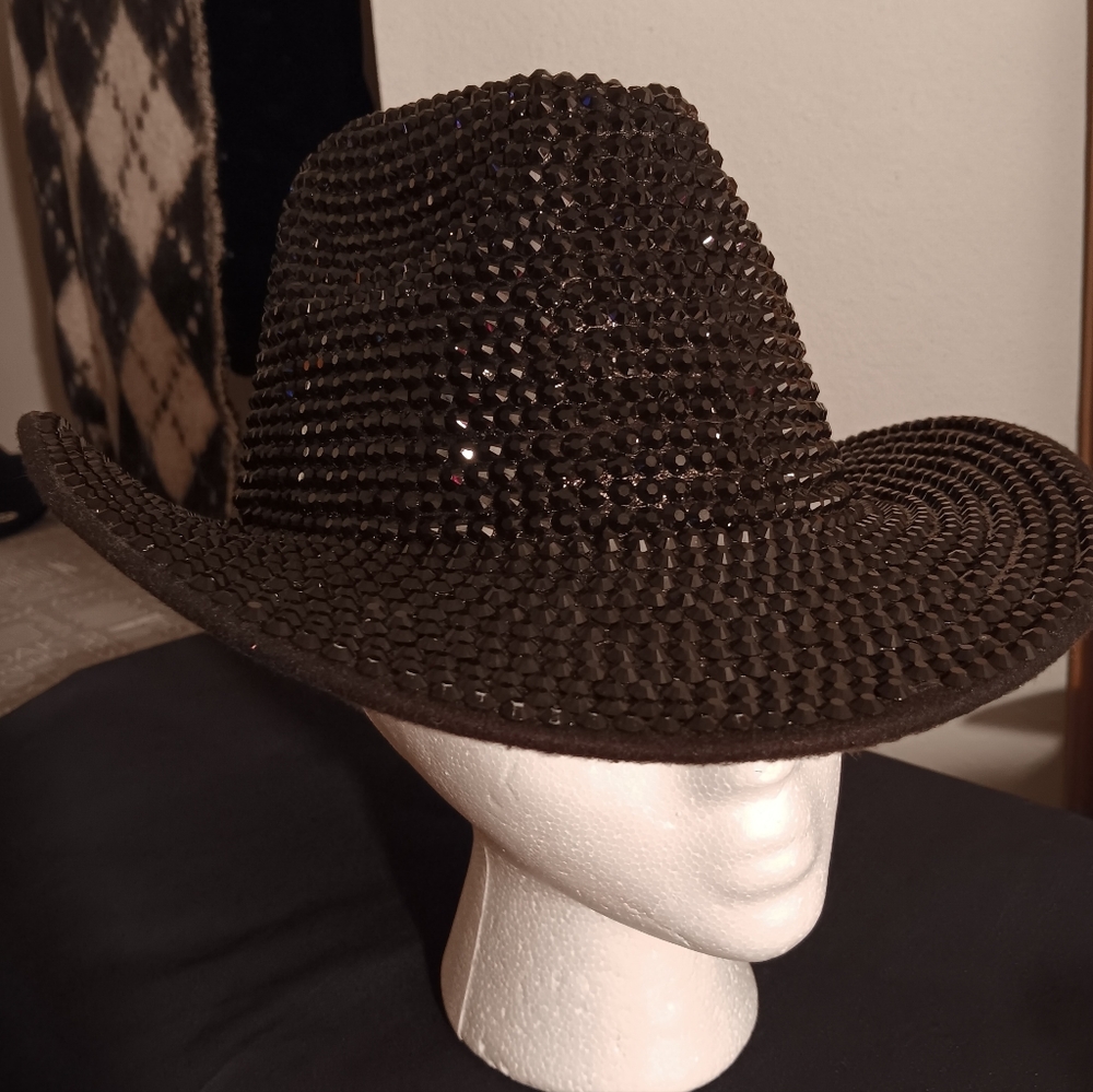 Black studded Cowboy Hat